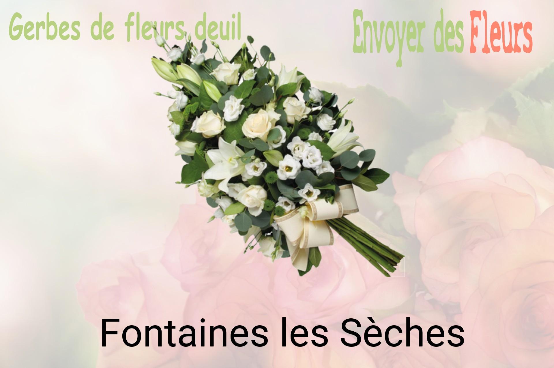 Gerbe de fleurs de deuil livrée à Fontaines-les-Sèches